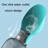 800ml Portable Dog Water Bottle with Foldable Bowl – Leakproof & Travel-Friendly