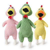 Plush Dog Toy – Squeaky Pineapple & Chicken Design