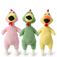 Plush Dog Toy – Squeaky Pineapple & Chicken Design
