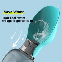 800ml Portable Dog Water Bottle with Foldable Bowl – Leakproof & Travel-Friendly