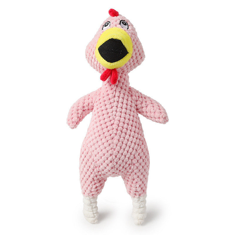 Plush Dog Toy – Squeaky Pineapple & Chicken Design