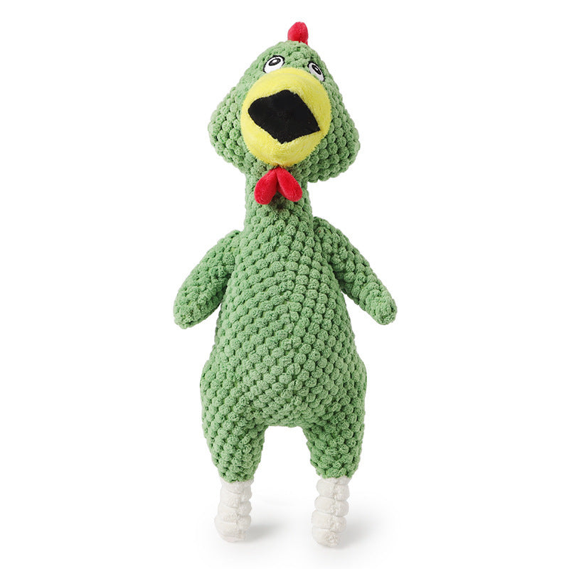Plush Dog Toy – Squeaky Pineapple & Chicken Design