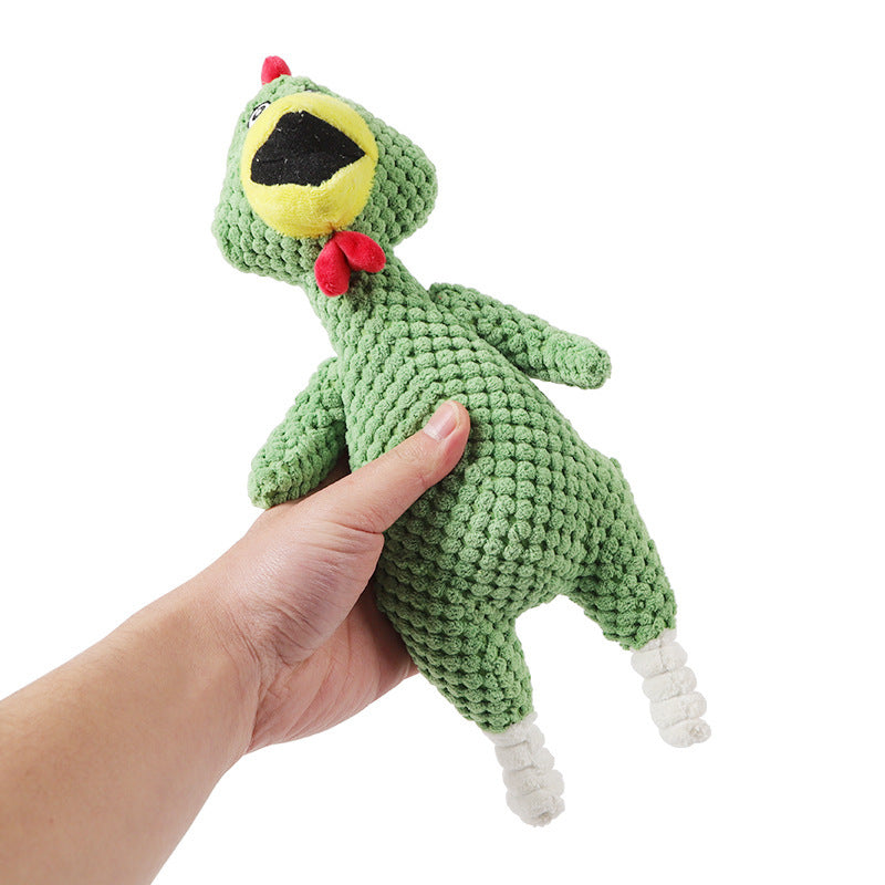Plush Dog Toy – Squeaky Pineapple & Chicken Design