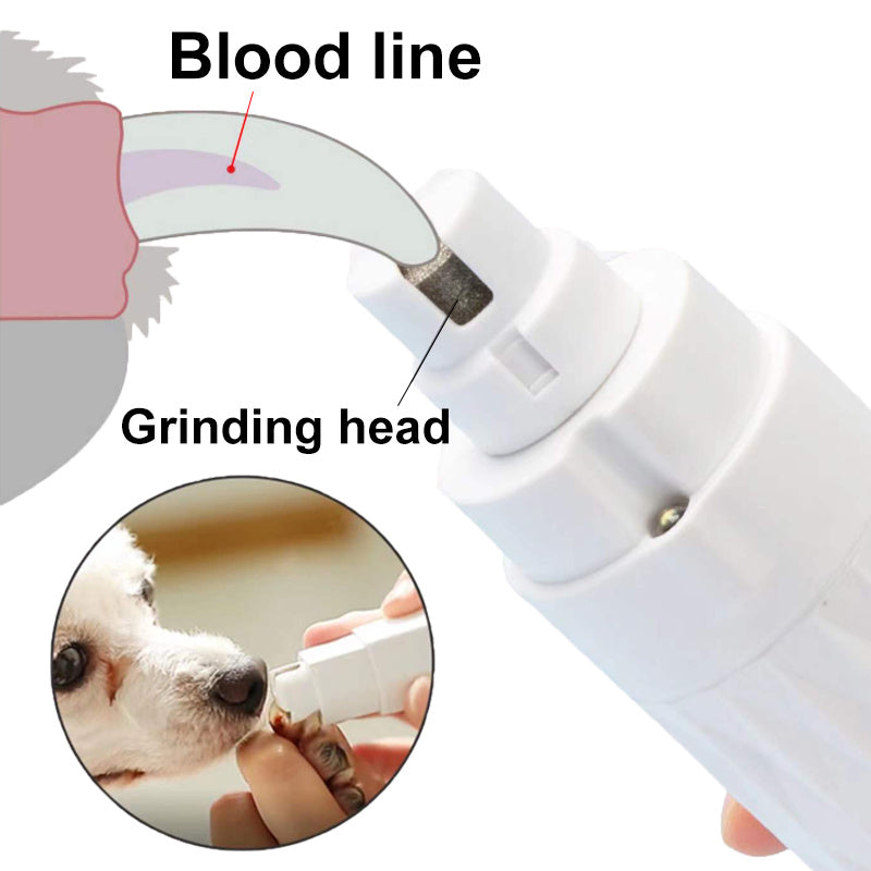Electric Pet Nail Grinder with LED Light – Safe for Dogs & Cats