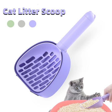 Durable Cat Litter Scoop with Base – Easy Clean Pet Toilet Tool