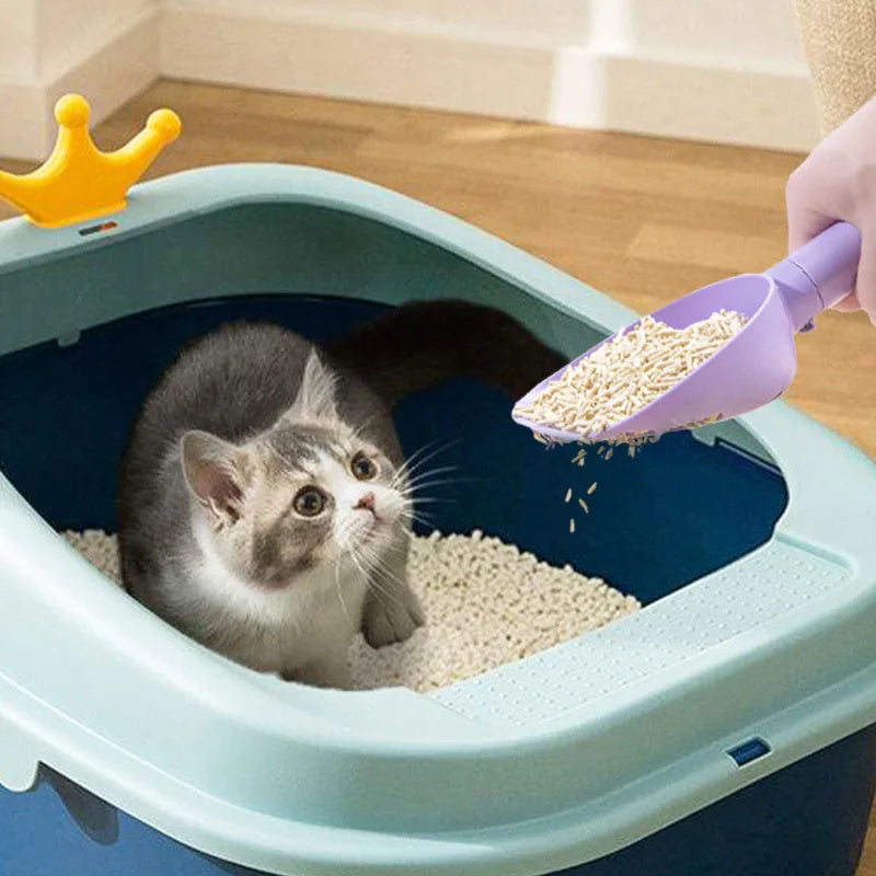 Durable Cat Litter Scoop with Base – Easy Clean Pet Toilet Tool