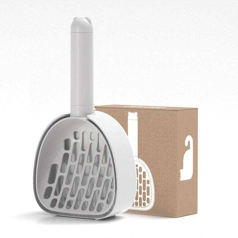 Durable Cat Litter Scoop with Base – Easy Clean Pet Toilet Tool