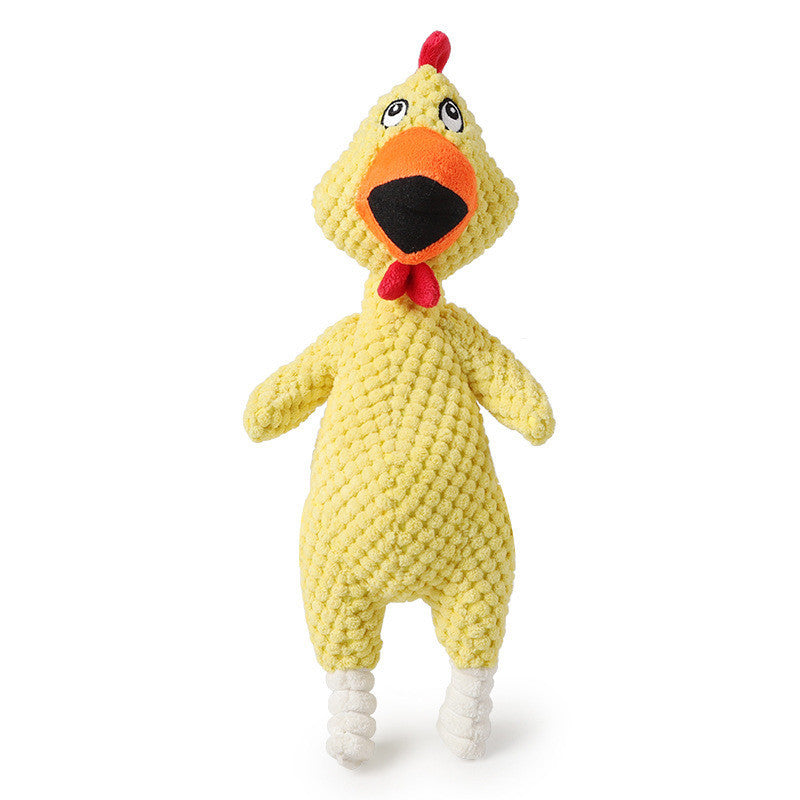 Plush Dog Toy – Squeaky Pineapple & Chicken Design