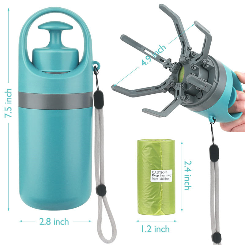 Portable Dog Pooper Scooper with Built-In Bag Dispenser
